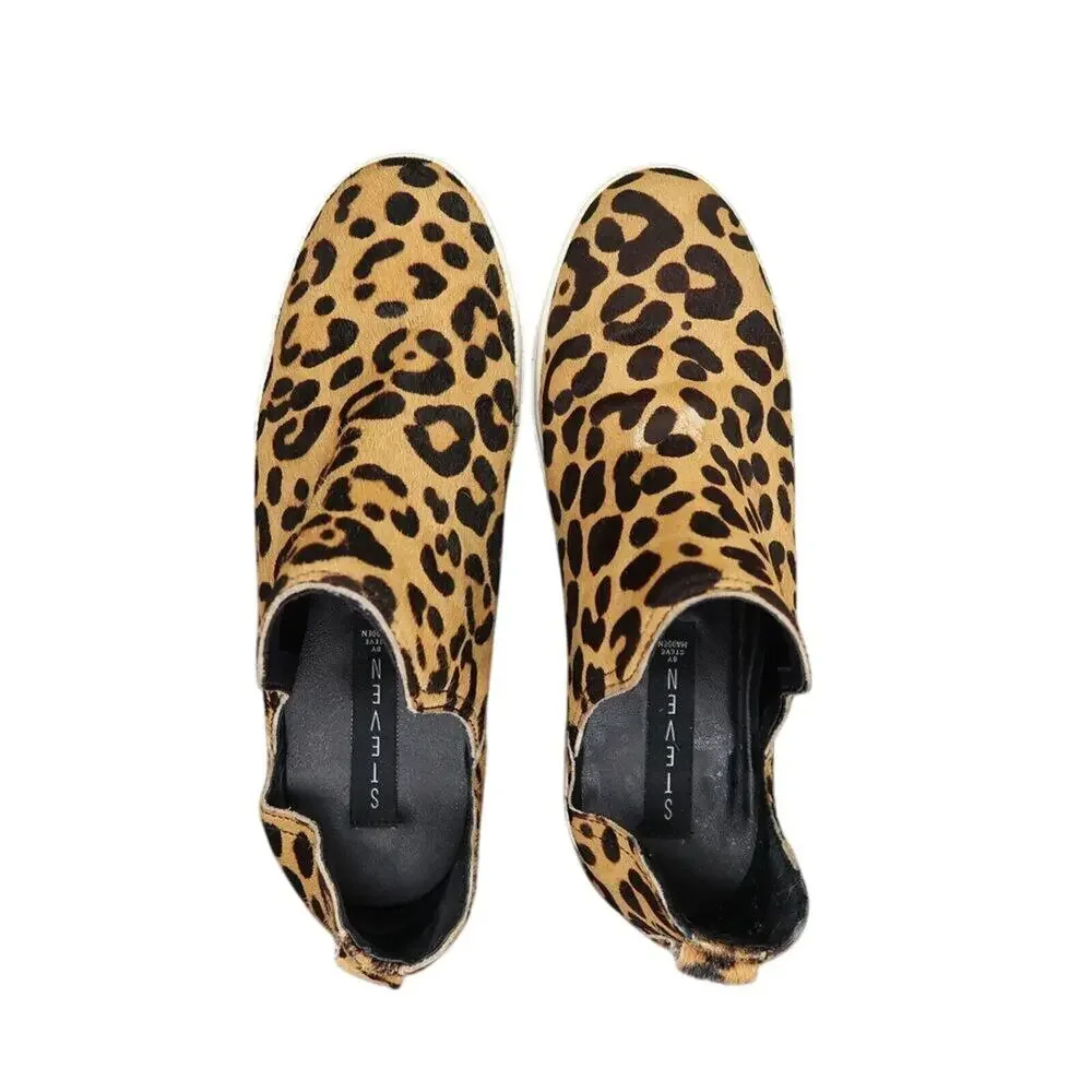 Steve Madden Shoes Womens 8.5 Sneaker Fashion Platform Slip On Caprice Leopard